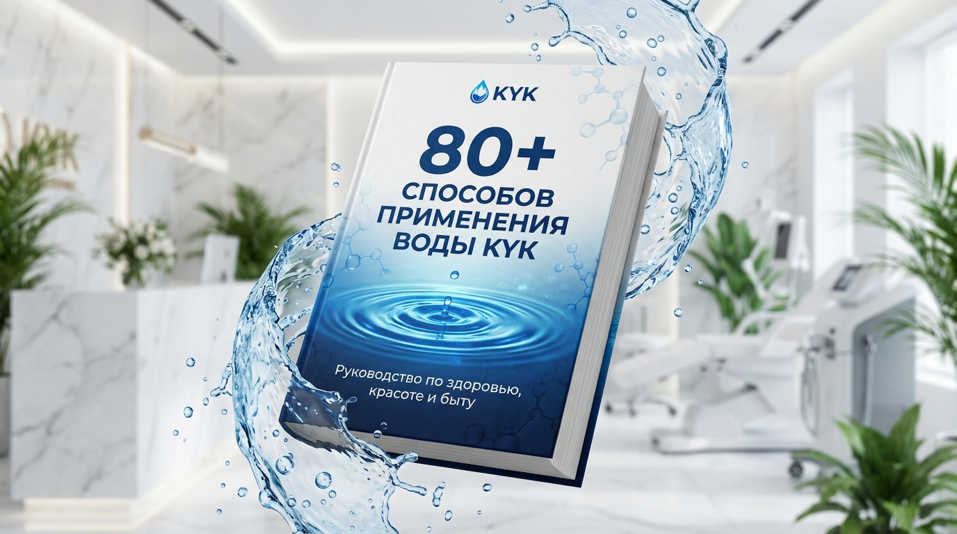 Обложка гайда 80 способов применения воды KYK